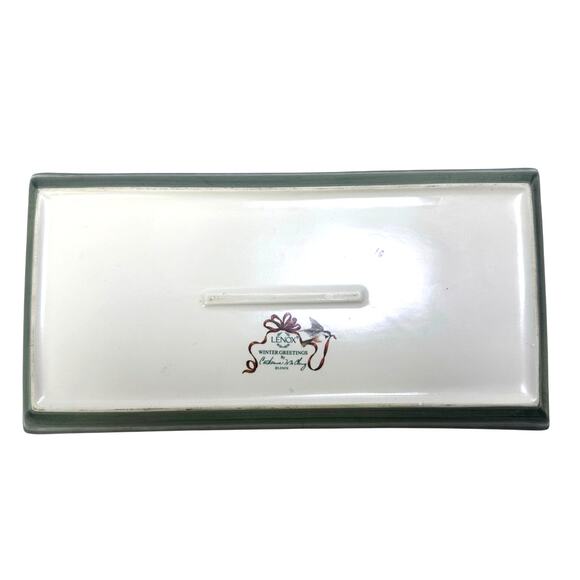 Lenox Retired Winter Greetings Catherine McClung Everyday 13" Rectangular Tray - Picture 6 of 6
